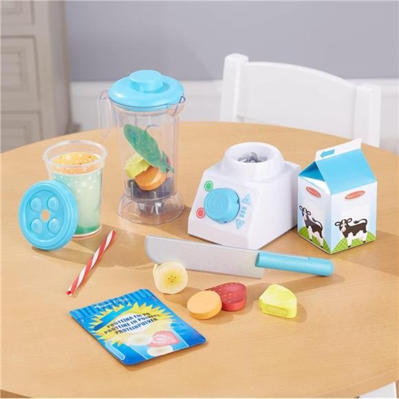Smoothie Maker Blender Set with Play Food - 22 Pieces - Play Blender Mixer Toy - Picture 3 of 6